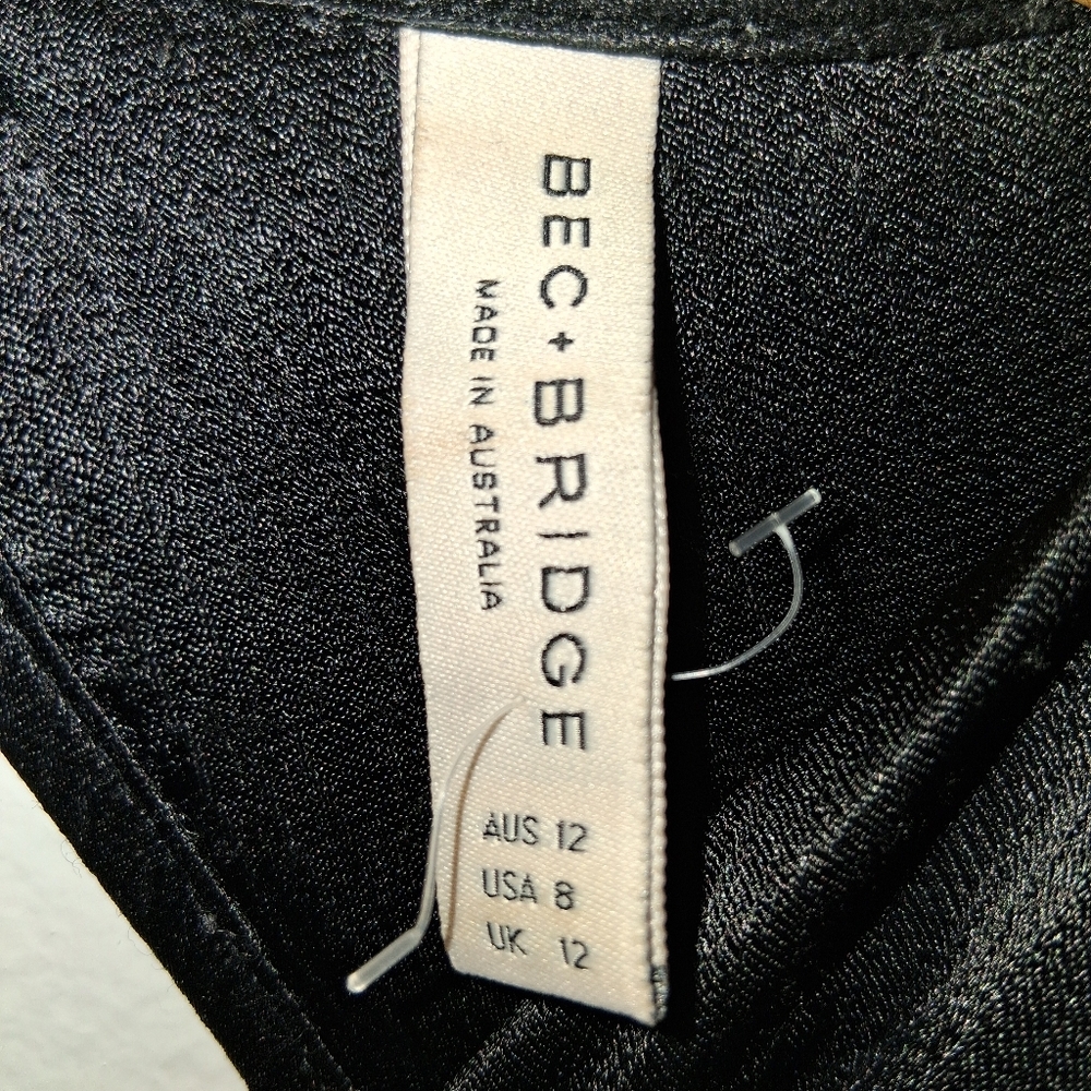 bec + bridge Sleek Black Long Sleeve Dress - Picture 3 of 3